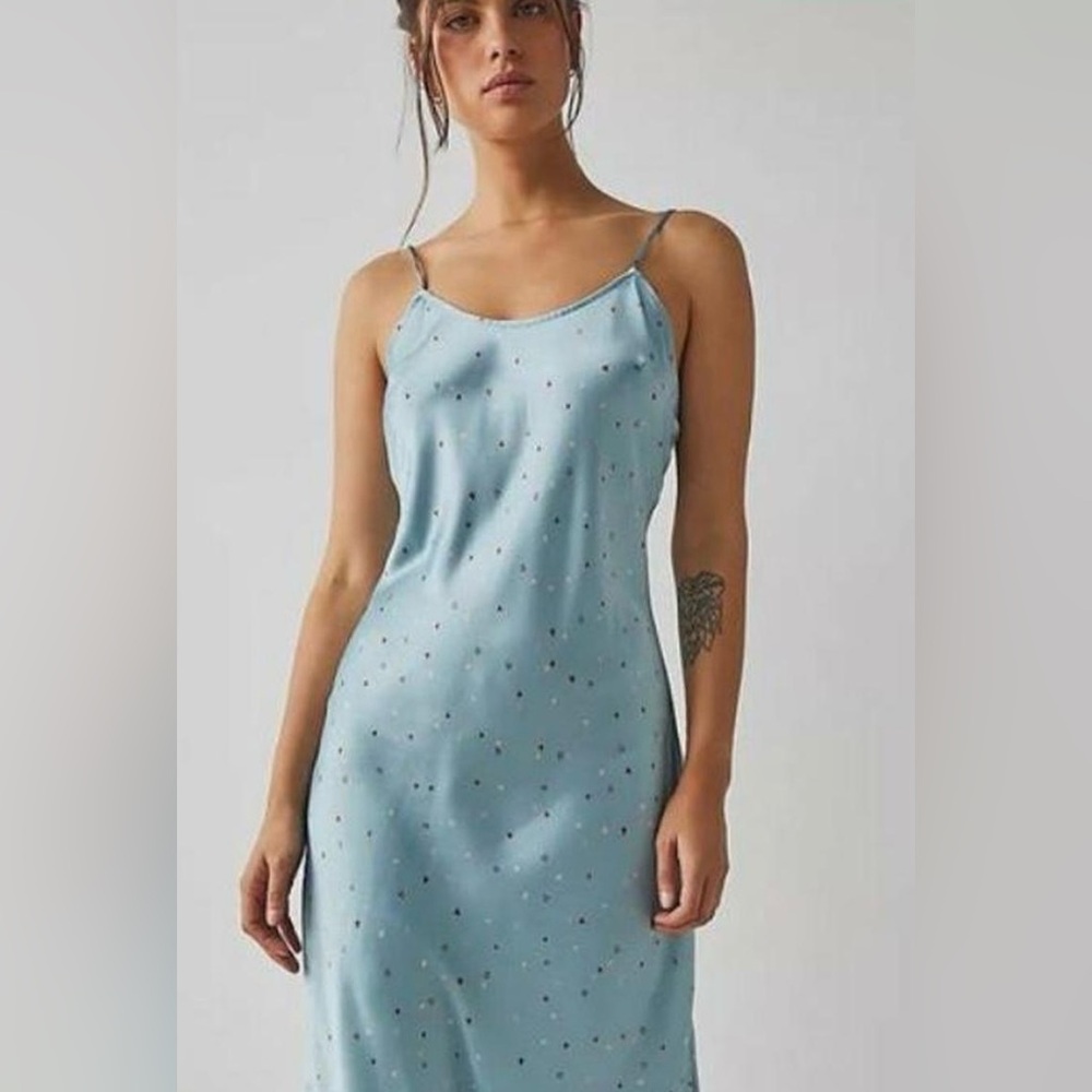 Large Free People Intimately Easy to Love Midi Heart Dress, never worn.